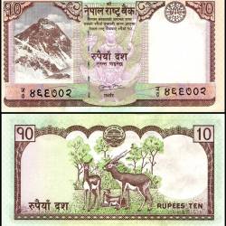 Nepal Mount Everest Issue Rupees 10 Unique And Rare World Banknote Collection