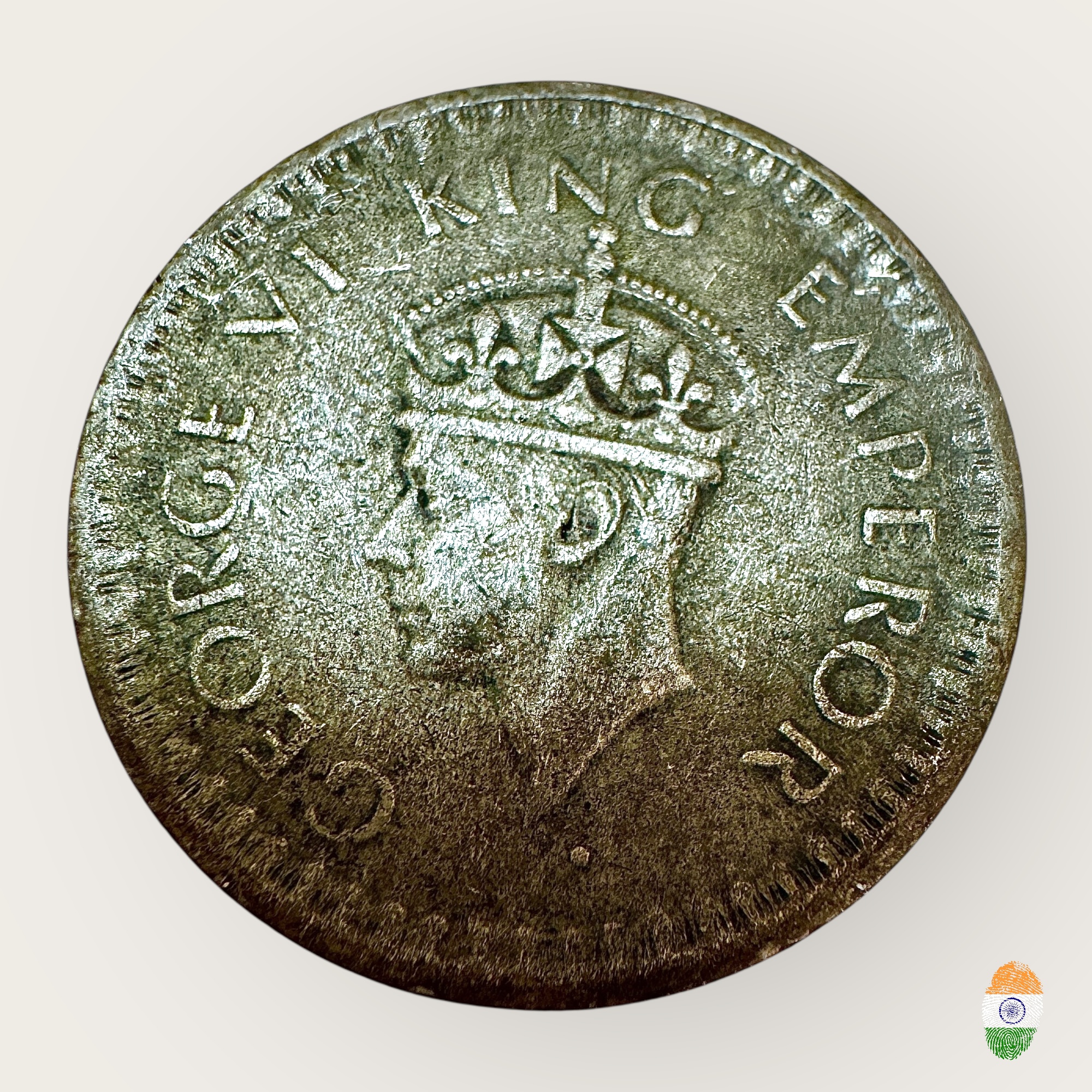 British India King George VI 1944 Half Rupee Lahore Mint Unique and Rare