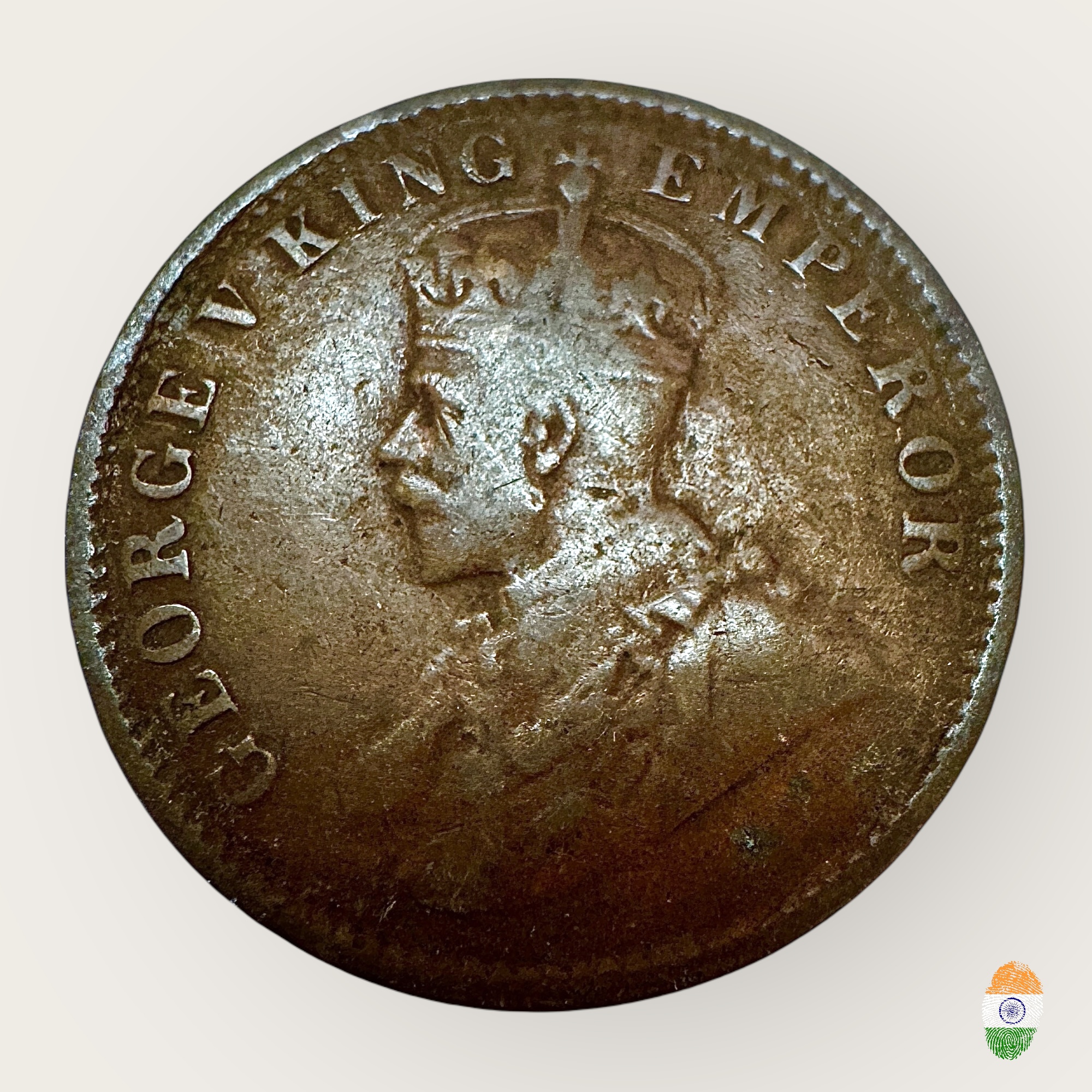 British India King George V One Quarter Anna Year 1920 Unique and Rare