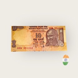 Rs 10 India Banknote Error Cutting Error Unique and Rare