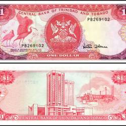 Trinidad & Tobago 1 Dollar Banknote 1985 P36d UNC Unique and Rare