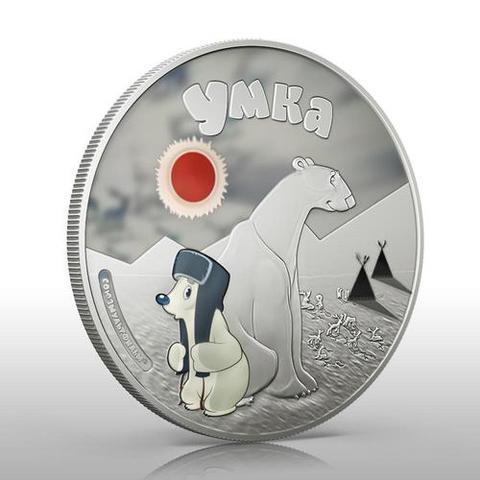Cook Islands 2011 5$ Cartoon Umka Polar Bear 1 Oz Siver Coin Limit 2000!!!