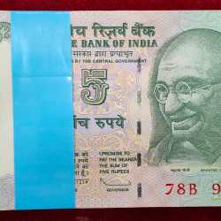 5 Rupees Gandhi Governor D.Subbarao Fancy Number Ending 786 GEM UMC Rare Packet
