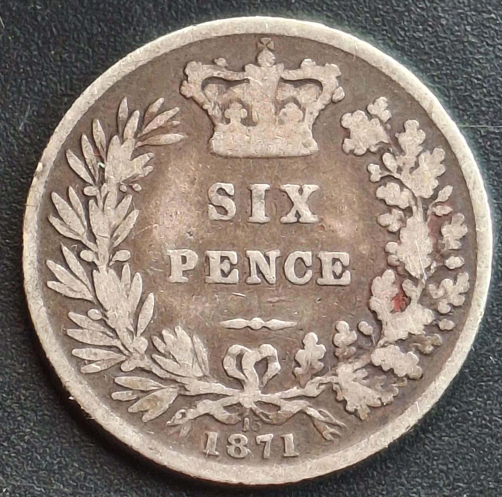 United Kingdom 6 Pence 1871 - Victoria rare silver Coin # l-703