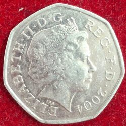 United Kingdom 50 Pence 2004 - Elizabeth II 4th portrait; Four Minute Commemorative issue # I-812