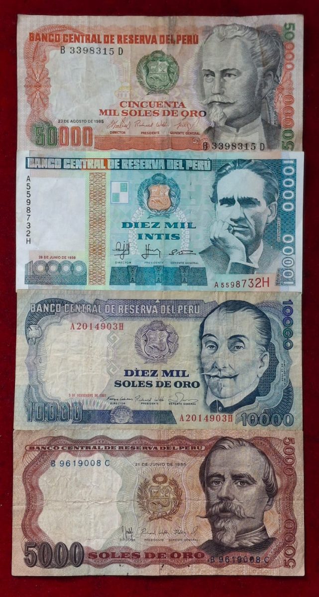 Peru All Different Big Denomination Rare (8 PCS Set ) Lowest Price