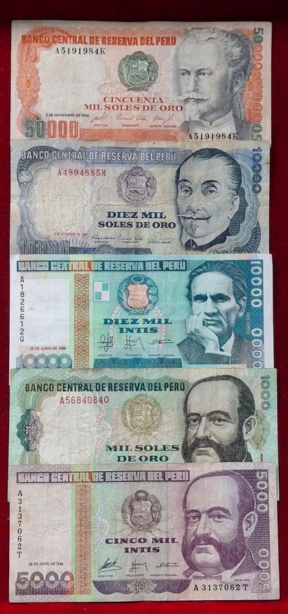 Peru All Different Big Denomination Rare (10 PCS Set ) Lowest Price (Copy) (Copy) (Copy)