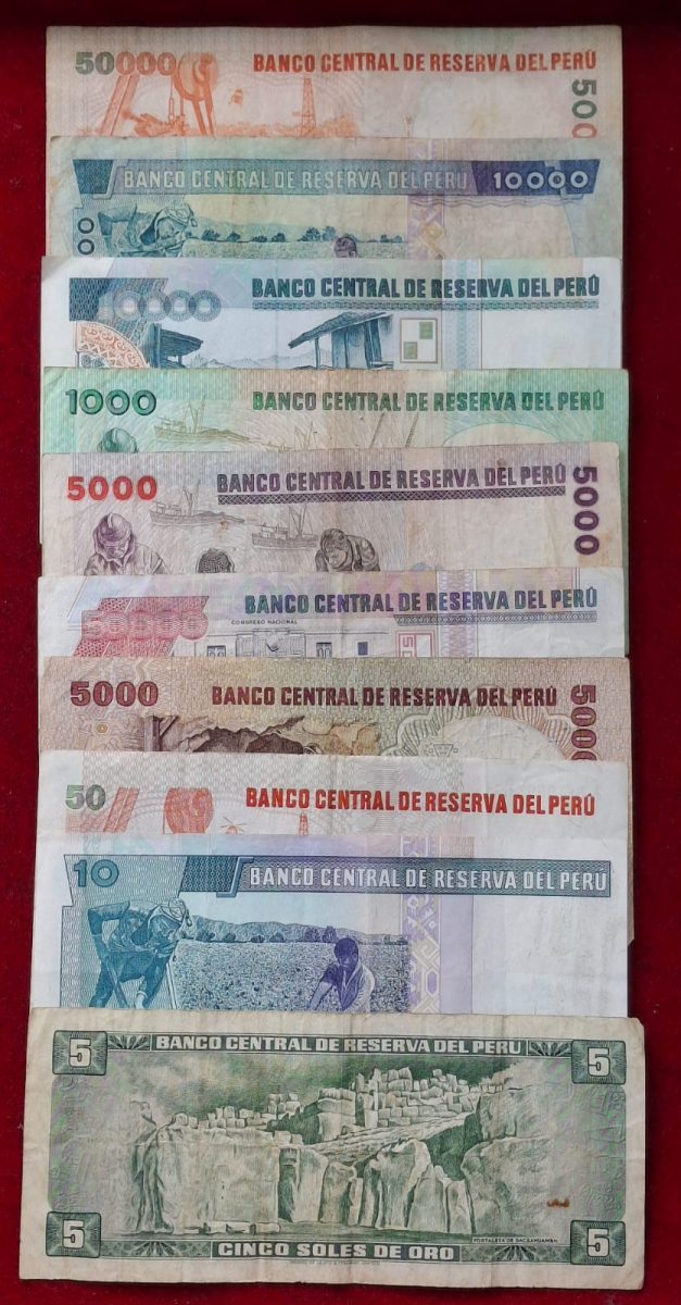 Peru All Different Big Denomination Rare (10 PCS Set ) Lowest Price (Copy) (Copy) (Copy)
