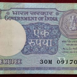 1 Rupees 1992 Governor Montek Singh Ahluwalia Fancy Number Ending 786 UNC Serial Rare Packet