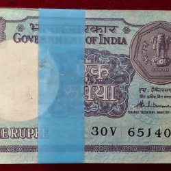 1 Rupees 1985 Governor S. Venkitaramanan UNC Serial Rare Packet