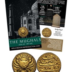 The Mughals – Gold Mohur Reproduction Coin With Beautiful folder