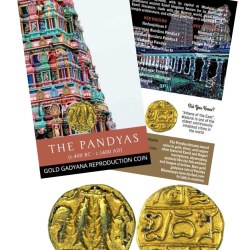The Pandyas – Gold Gadyana Reproduction Coin With Beautiful folder