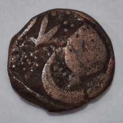Rare Sikh Empire of 1 Paisa 1828 Ranjit Singh Amritsar Mint Coin # I-825