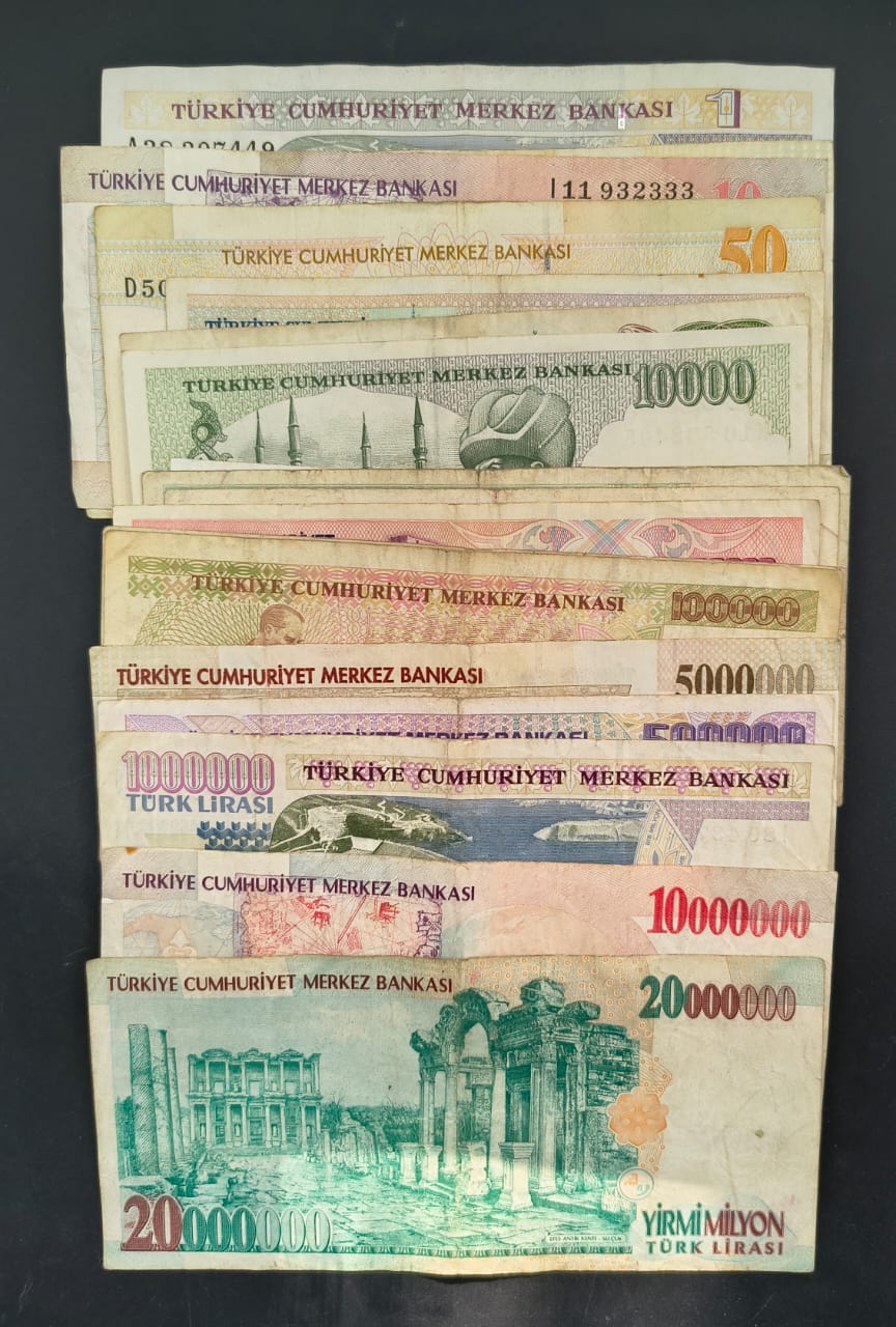 Turkey Big Size Big Denomination Rare (18 Pcs Set) Lowest Price