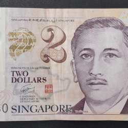 Singapore 2 Dollars MAS; polymer Rare Note