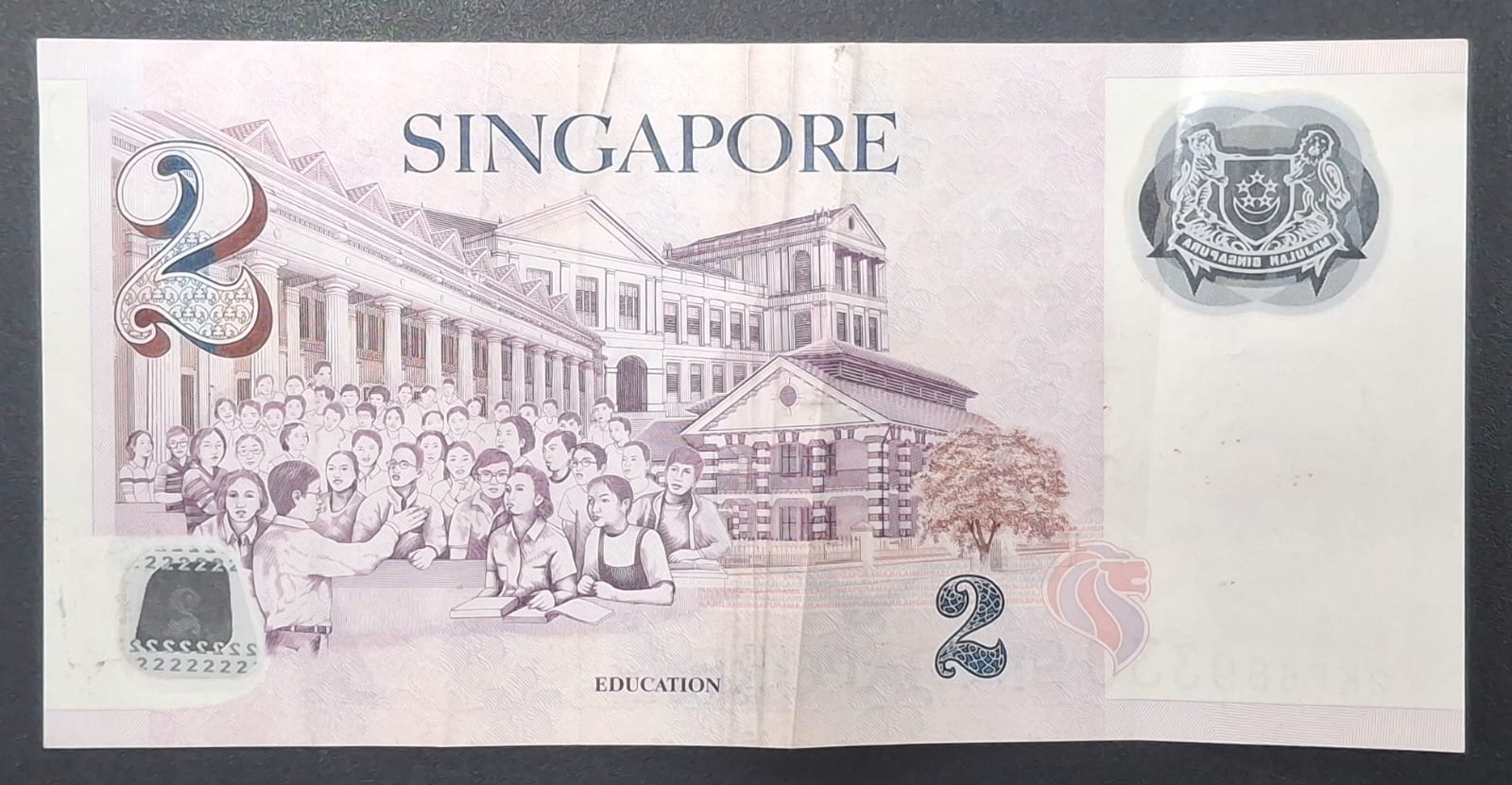 Singapore 2 Dollars MAS; polymer Rare Note