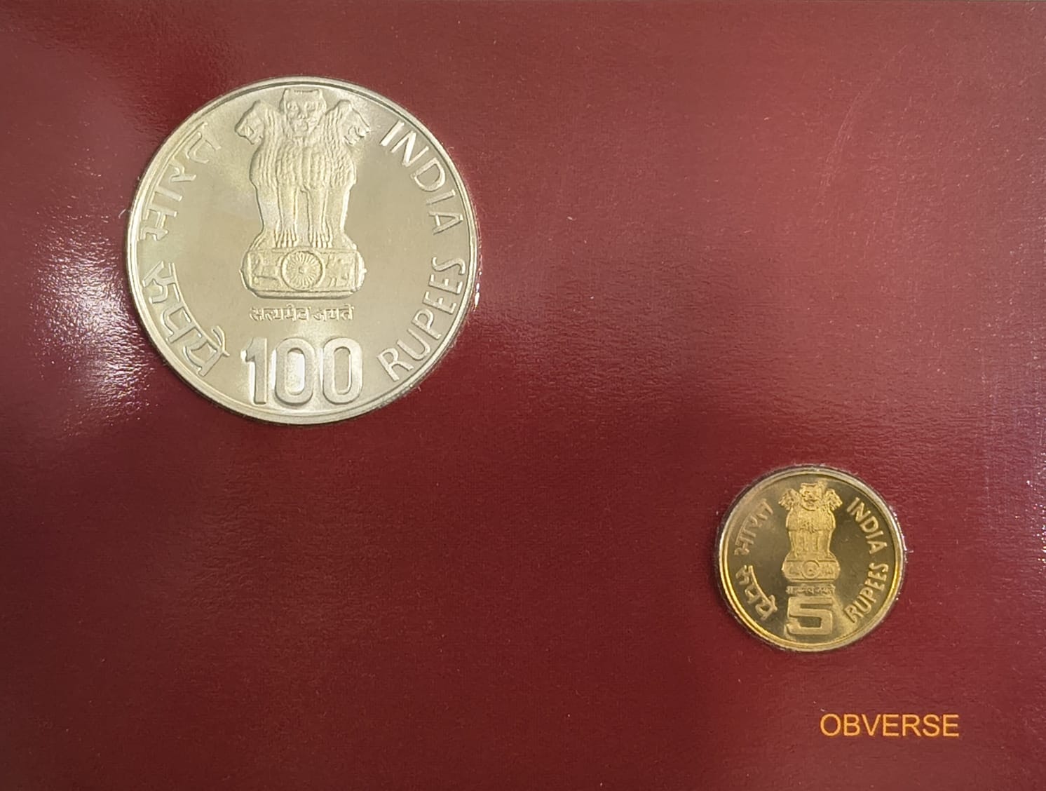 200 years of state bank of India (Proof Set) 2 coins kolkatta mint