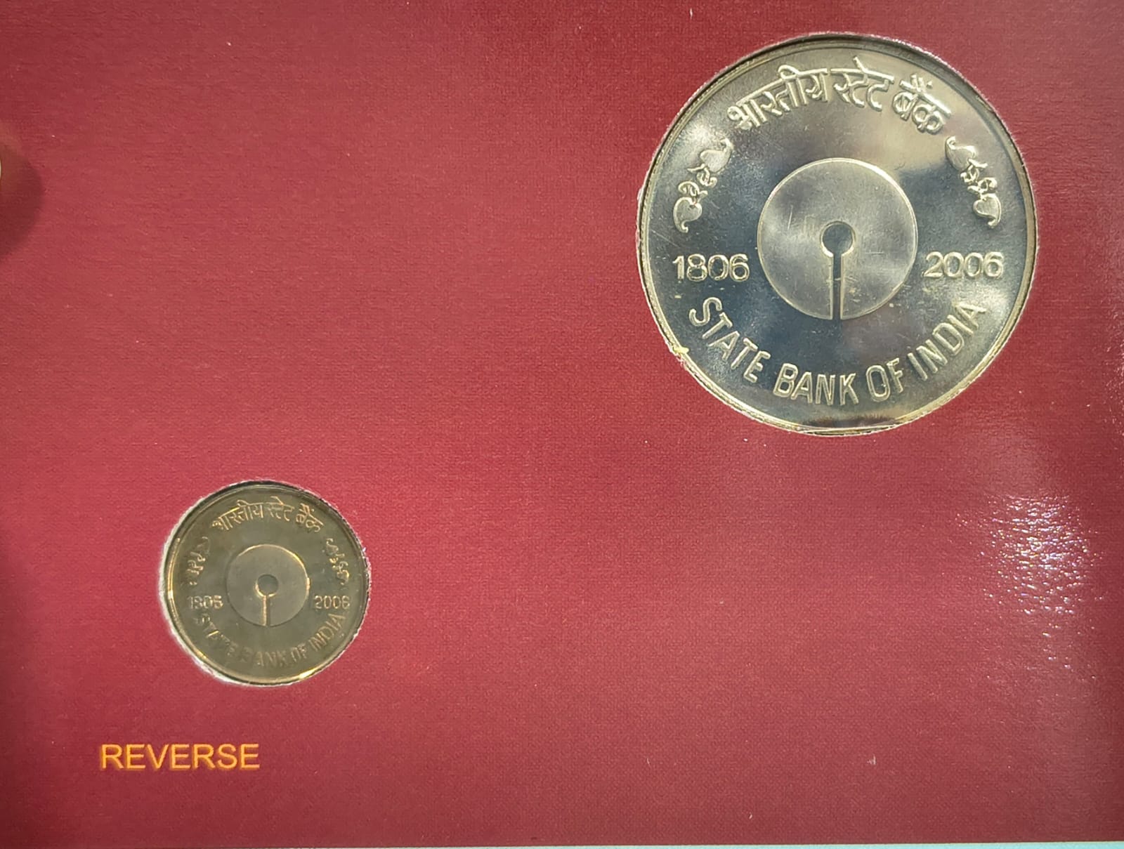 200 years of state bank of India (UNC SET) 2 coins kolkatta mint