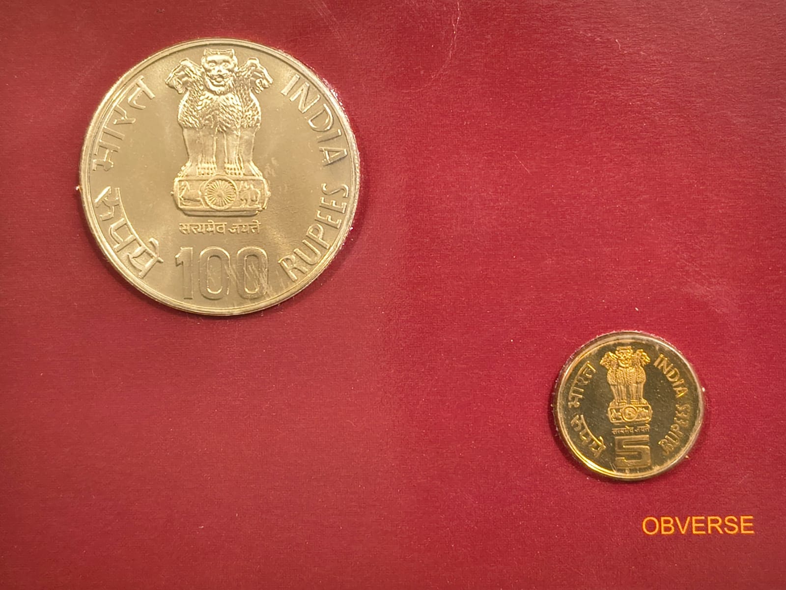 200 years of state bank of India (UNC SET) 2 coins kolkatta mint
