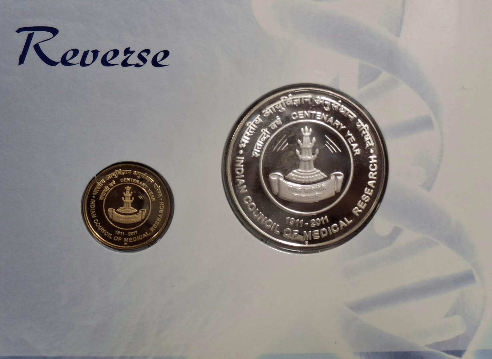 Indian Council of Medical Research -2011 (Proof Set) 2 Coins Mumbai Mint