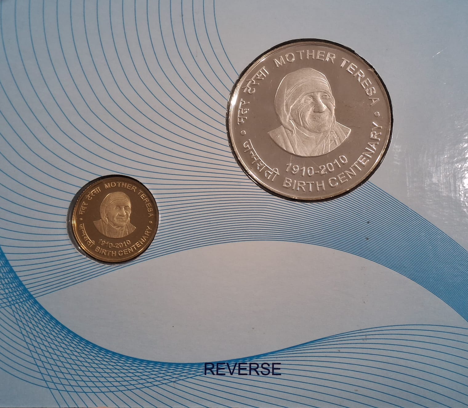 Mother Teresa Birth Centenary( Proof Set ) 2 Coins Kolkata Mint