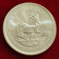 South Africa 2022 Silver Krugerrand - 1 Rand Silver (.999) Weight 31.1 g one oz gem unc with capsool (Paul) Kruger