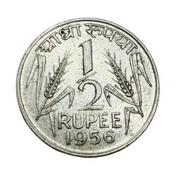 Half Rupee Government of India 1956 Unique and Rare