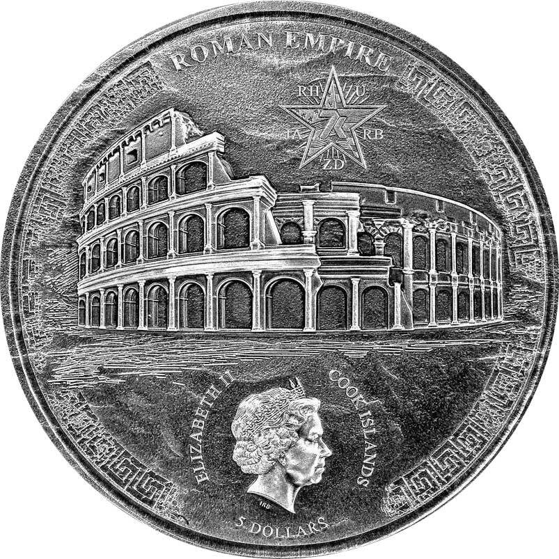 Valentinian III Roman Empire 1 Oz Silver Coin 5$ Cook Islands 2021 Extreme Rare Issue