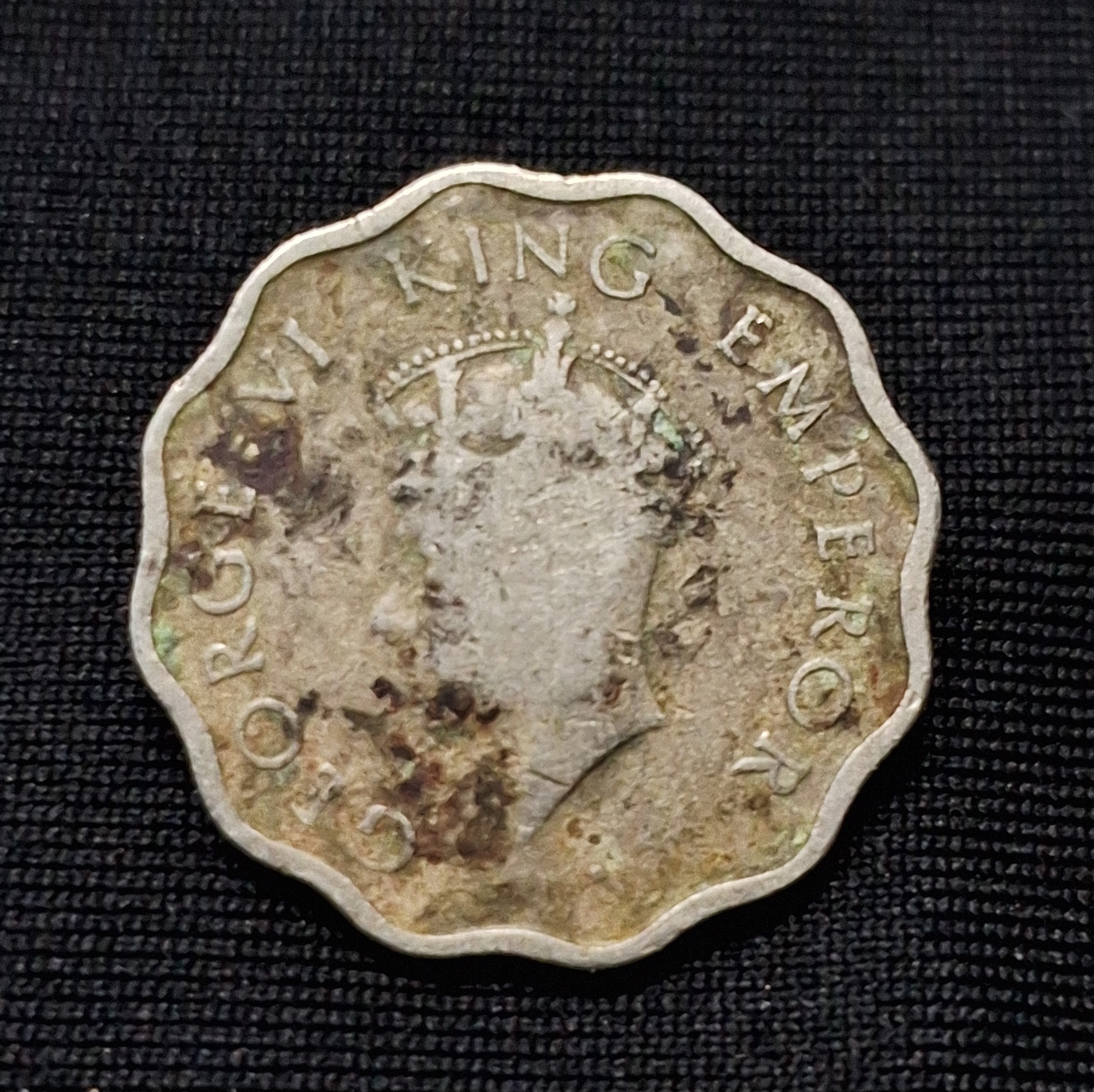 1 Anna 1939 George VI King Emperor Coin