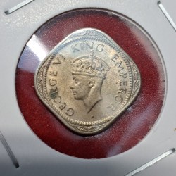 1/2 Anna 1947 George VI King Emperor Coin