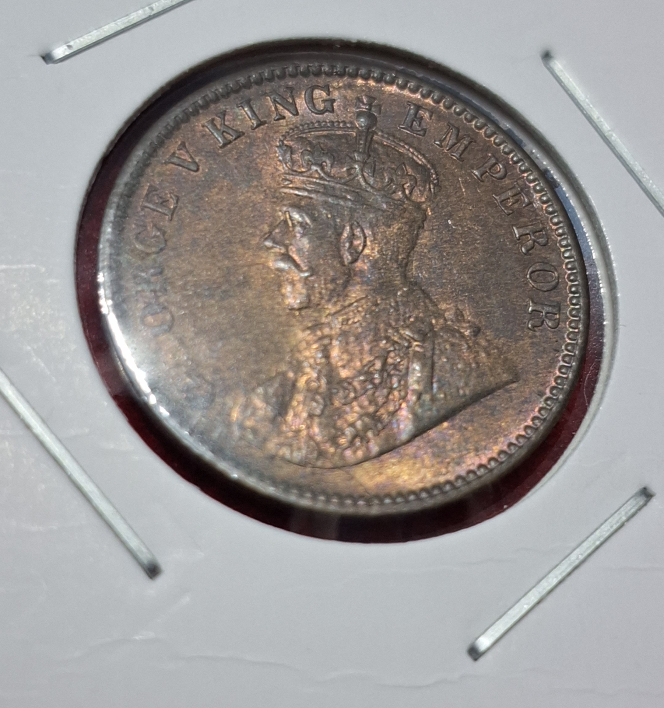 1/4 Anna 1929 George V King Emperor