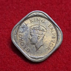 1/2 Anna 1943 Coin George VI King Emperor