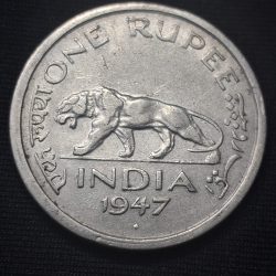 One Rupee 1947 George VI King Emperor