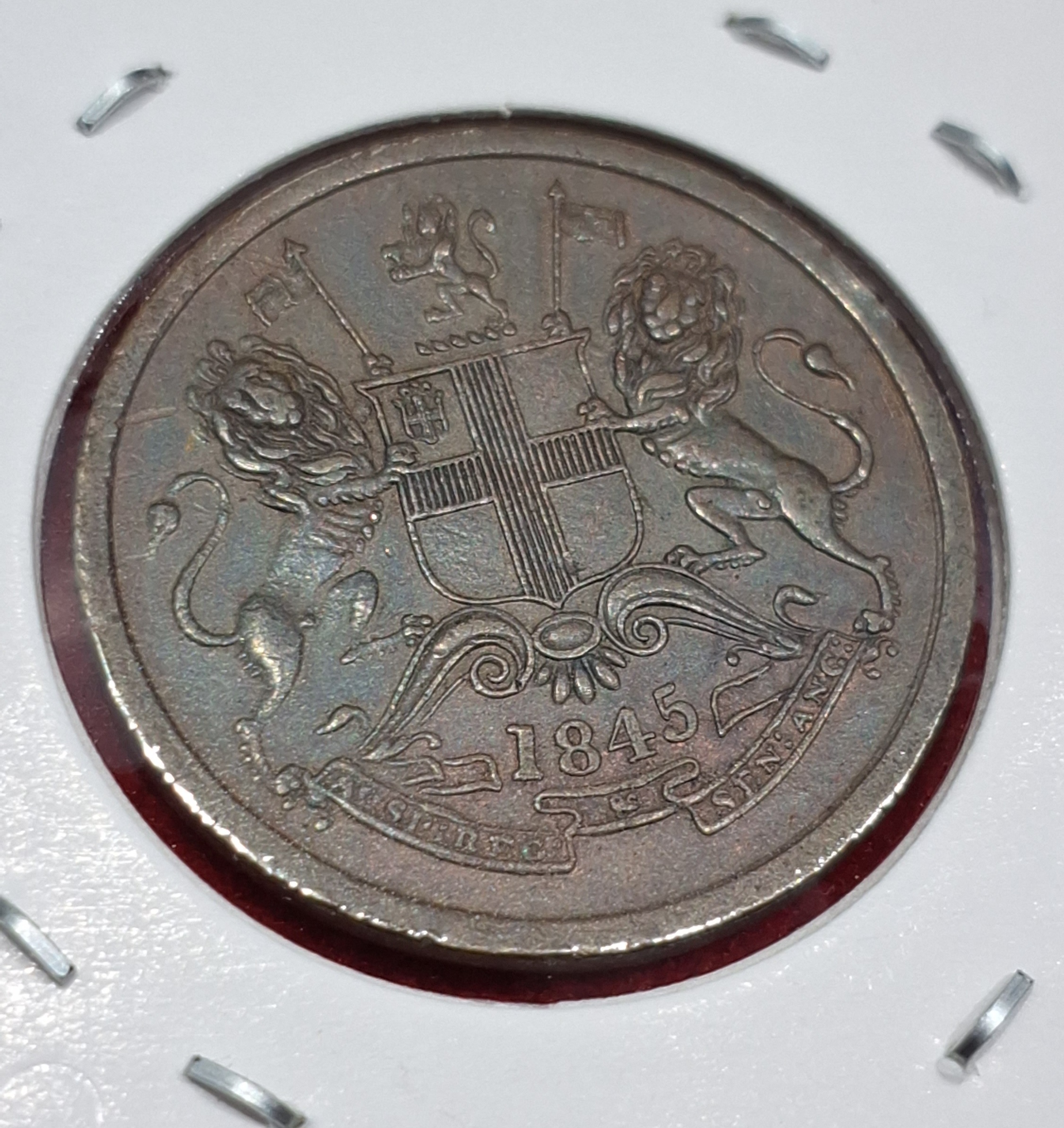 Rare Half Anna East India Company Coin 1845