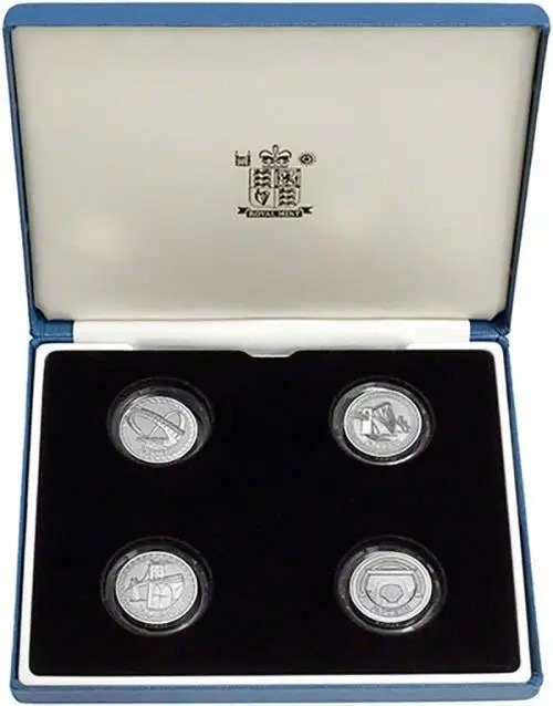 2003 Whole Coin Set UK Pattern £1 Set Silver Proof Bridges with certificate extermaly rare set