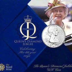 UK 5 Pound 2012 - the Queen's Diamond Jubilee Royal Mint Issue Rare