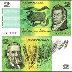 Australia 2 Dollars Gem UNC 1980s Issue World Banknote Series Unique and Rare