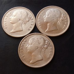 East India Company Queen Victoria 1840 One' Rs Silver wt. 11.5 gm each 1 Excellent Condition as image🖼 3 piece given Same and similar piece available