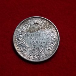 Half Rupee Silver George V I 1939 Calcutta Mint