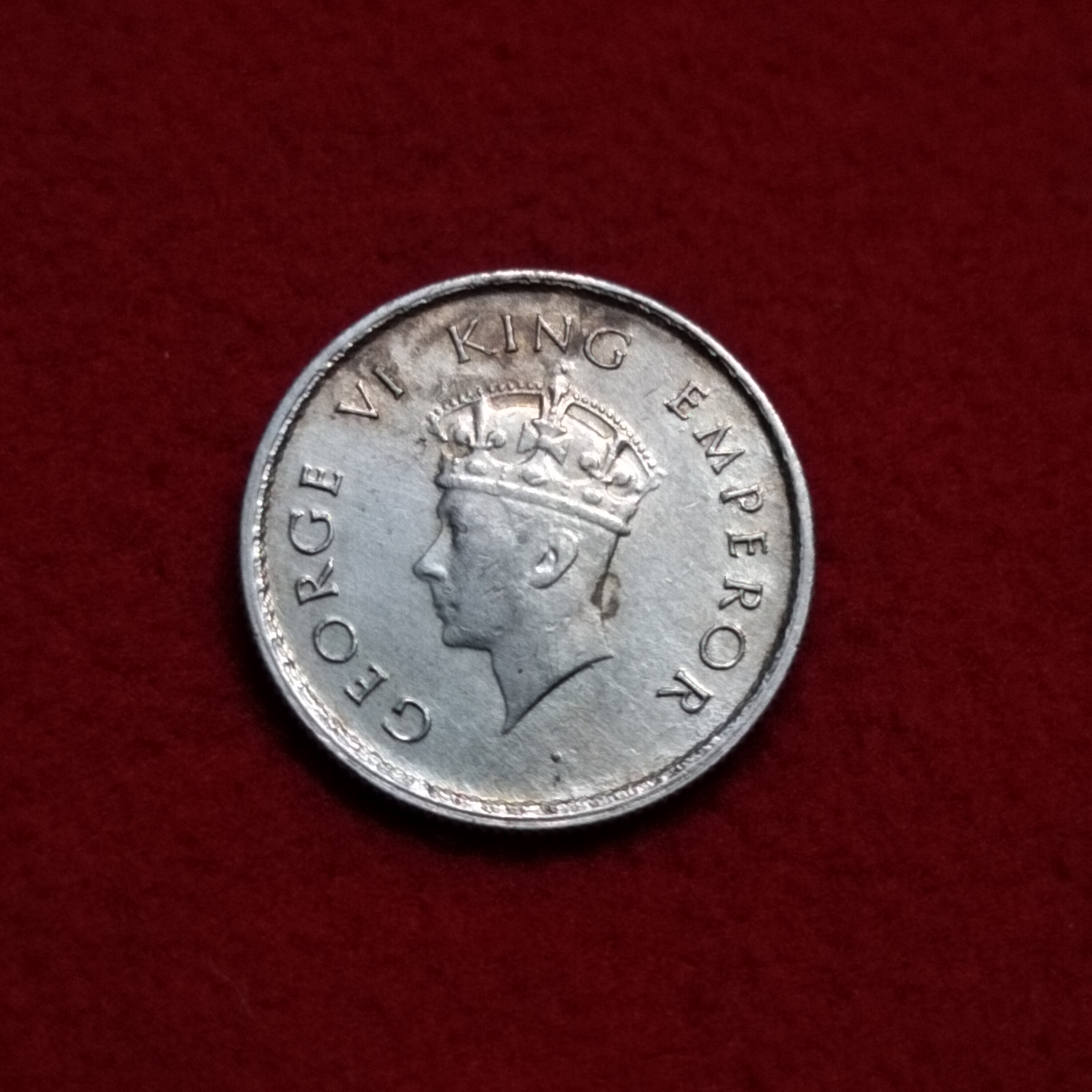 Half Rupee Silver George V I 1939 Calcutta Mint