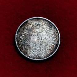 Half Rupee Silver George V I 1939 Calcutta Mint