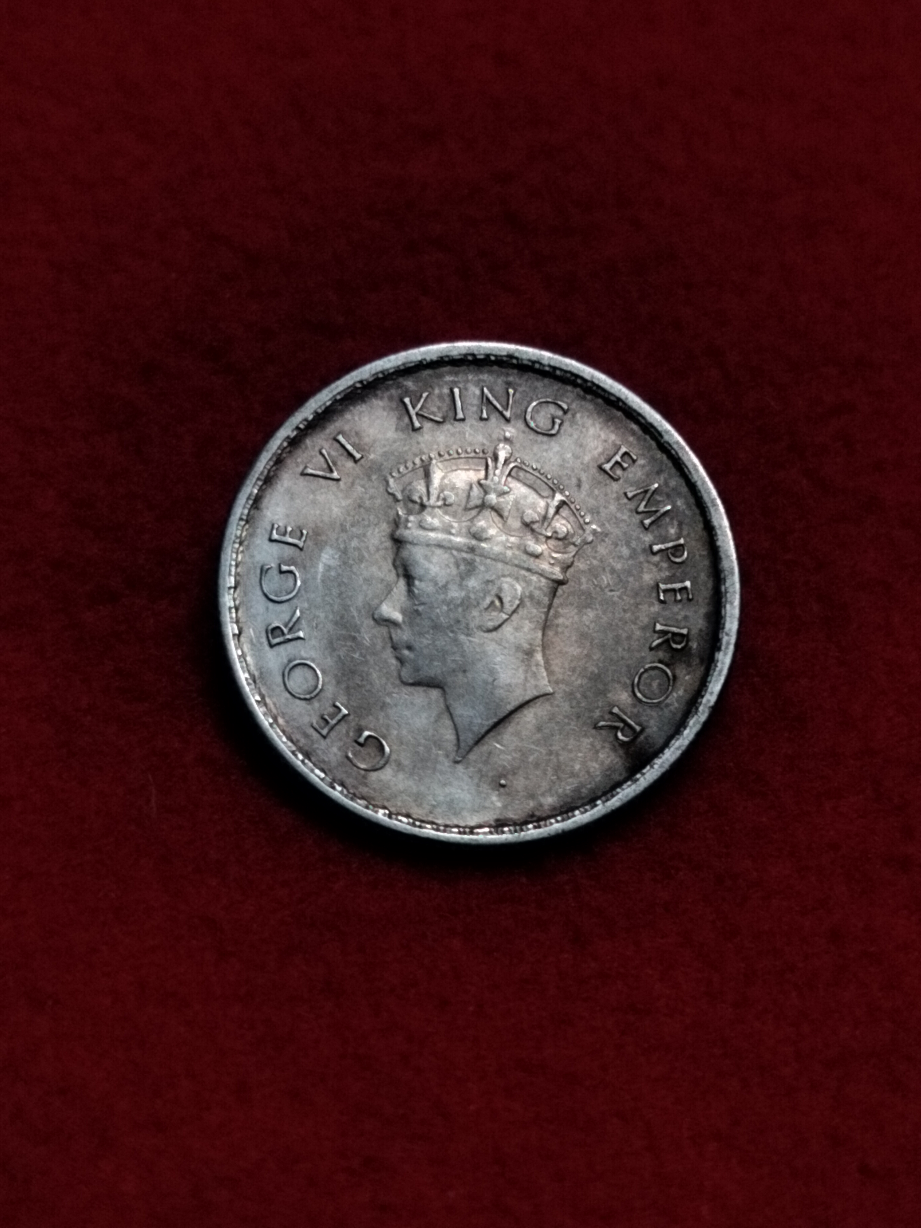 Half Rupee Silver George V I 1939 Calcutta Mint