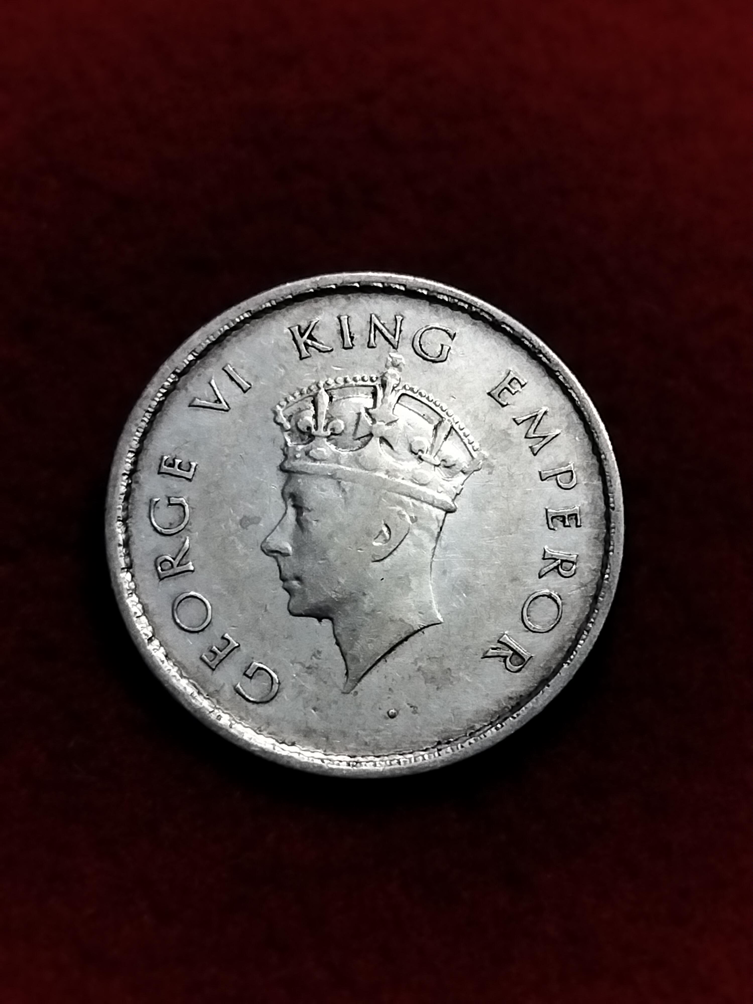 Half Rupee Silver George V I 1939 Bombay Mint