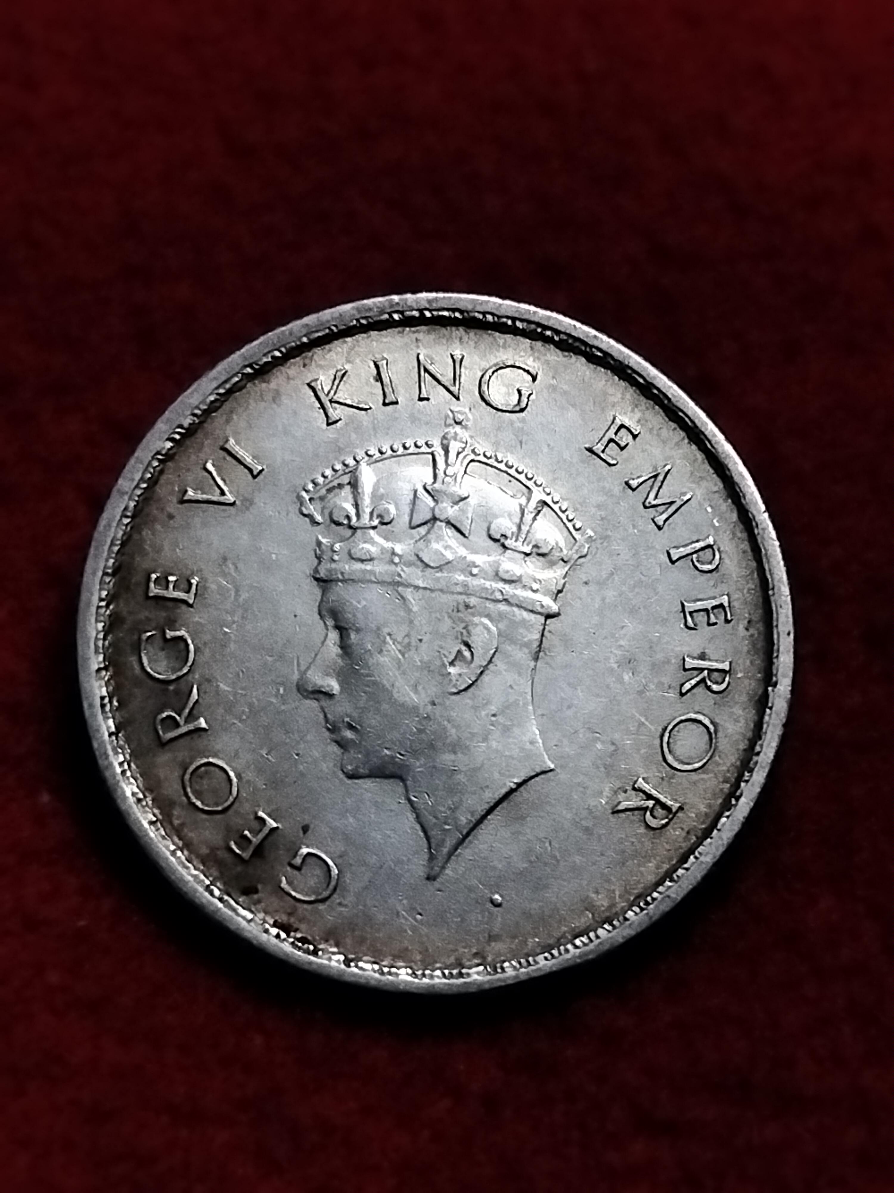 Half Rupee Silver George V I 1939 Calcutta Mint