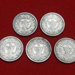 1/4 Rupee Silver George V 1934 Calcutta Mint