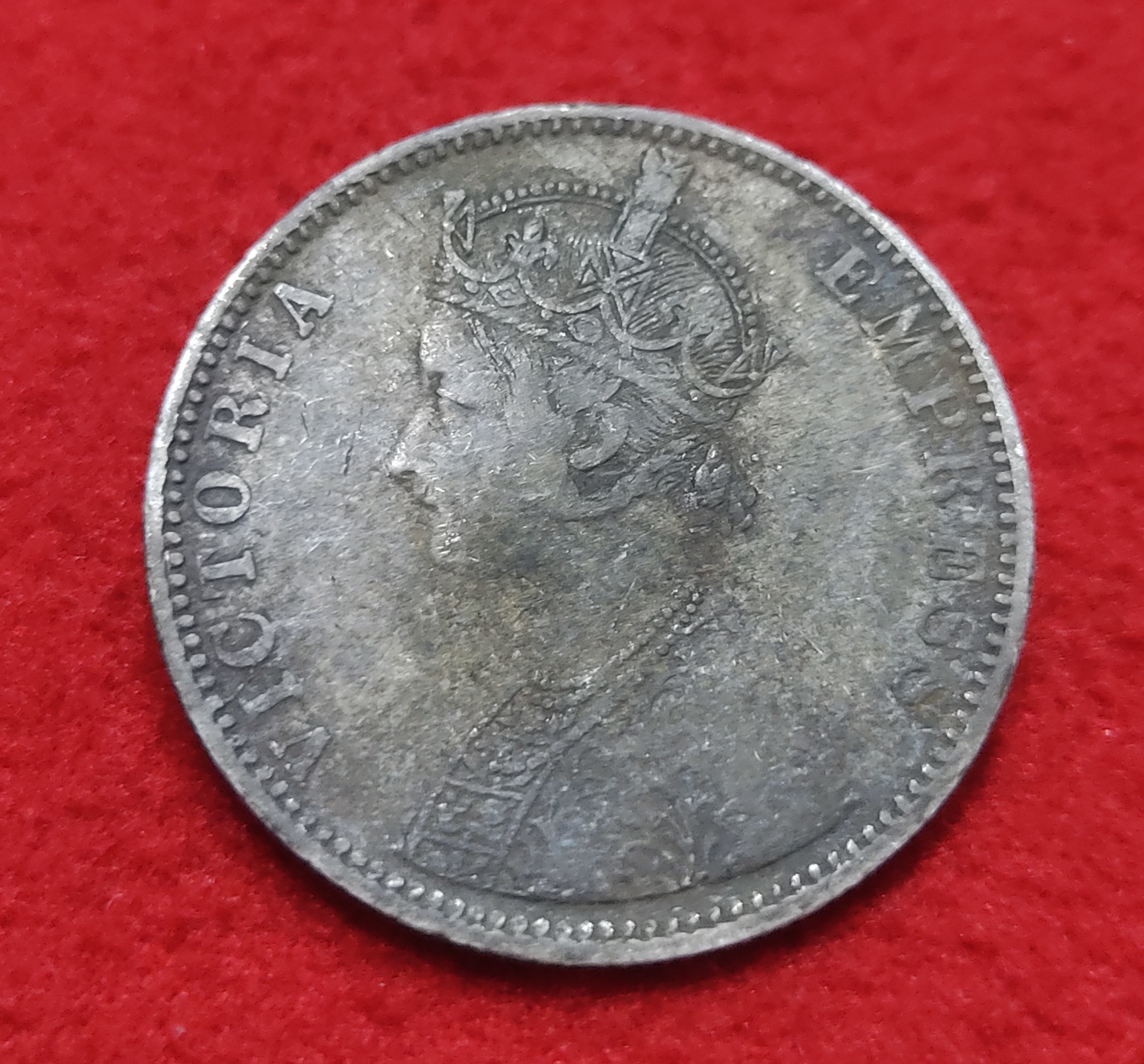 One Rupee Silver Coin Victoria Empress 1887 Bombay Mint