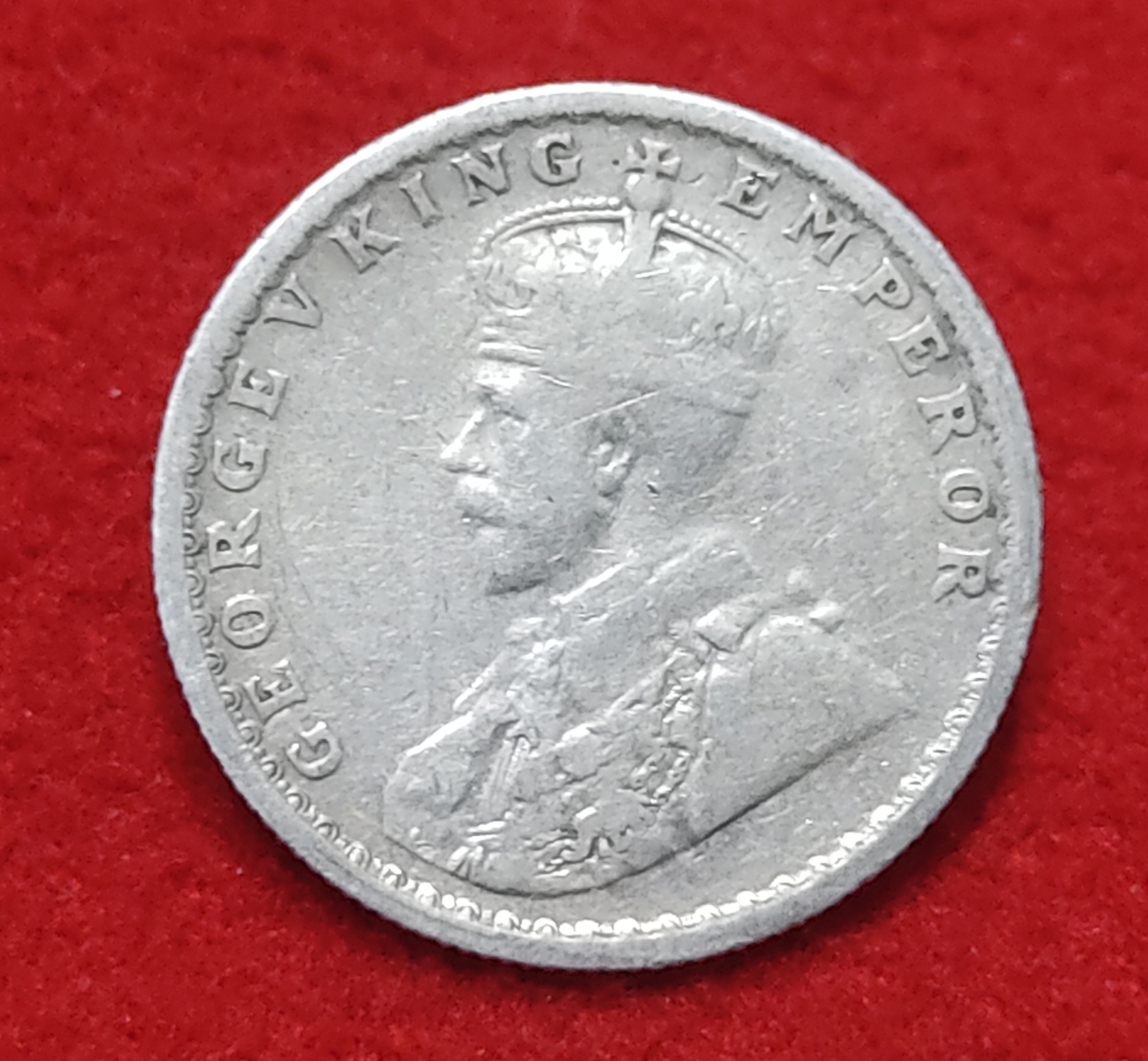 Half Rupee Silver George V 1919 Bombay Mint