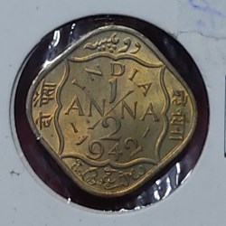 1/2 Anna George VI 1942 UNC Condition