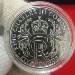 Rare King Charles Bailiwick of Jersey 5 Pounds 2023 Year King Charles III Coronation Proof Coin