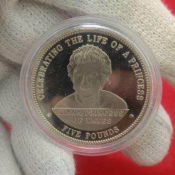 Majesty Queen Elizabeth ii TDC 5 Pounds Celebrating The Life of A Princess Diana of Wales Proof Coin UK